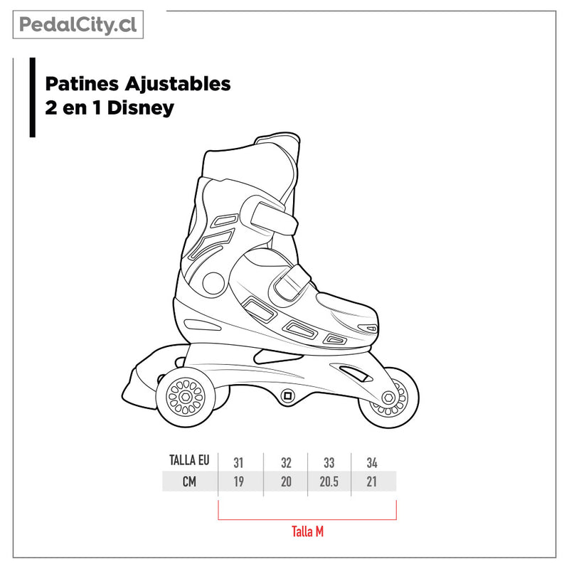 Patines Ajustables 2 en 1 Disney Frozen