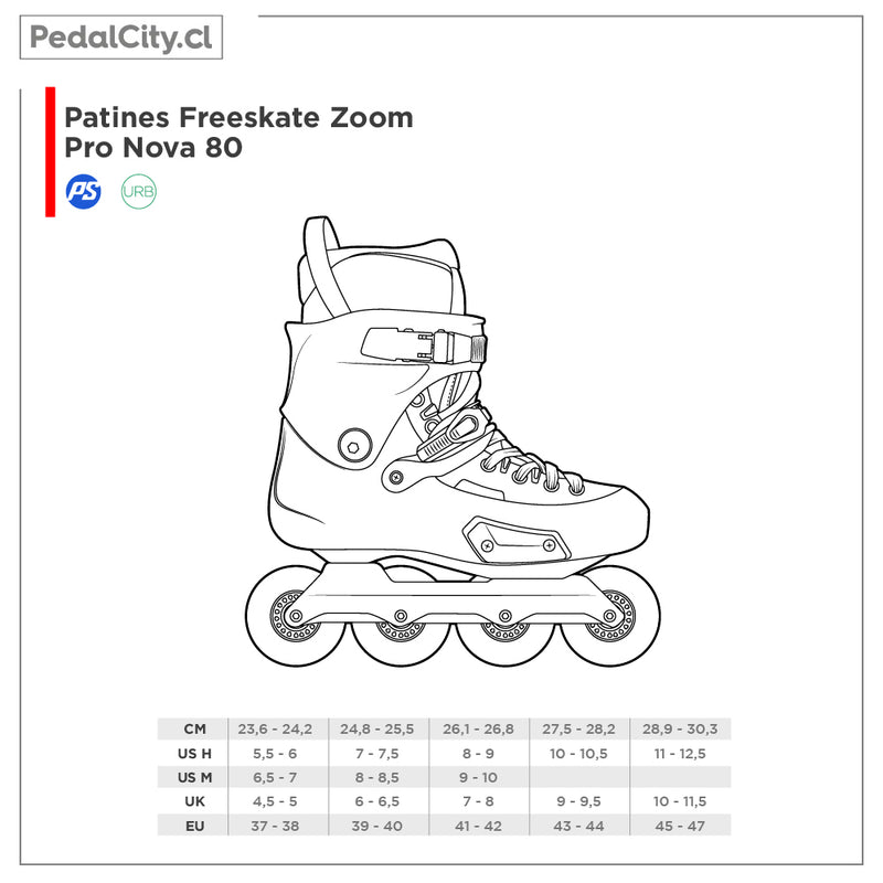 Patines Freeskate Zoom Pro Nova 80