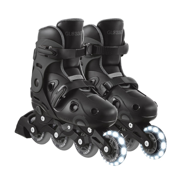 Patines Infantiles Ajustables con Luces Globber Gris