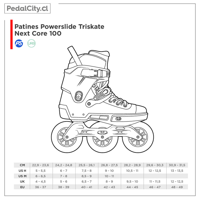Patines Powerslide Triskate Next Core 100