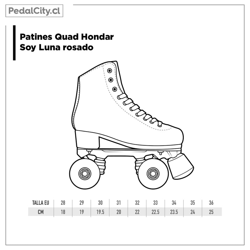 Patines Quad Hondar Soy Luna rosado