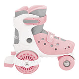 Patín quad infantil ajustable Globber Pastel Pink, vista lateral