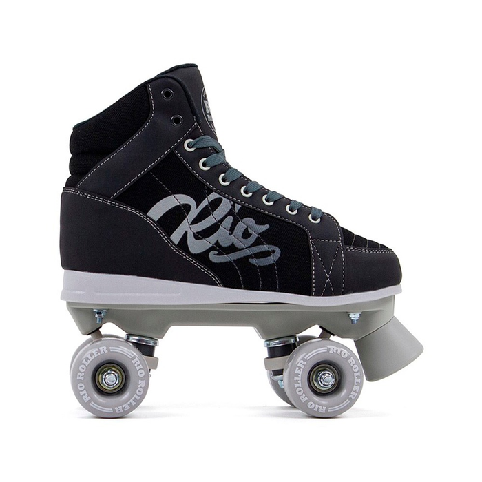 Patín quad Rio Roller Lumina negro y gris, vista lateral