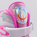 Detalle del logo Hook holográfico en la caña de los patines Hook Mariposas