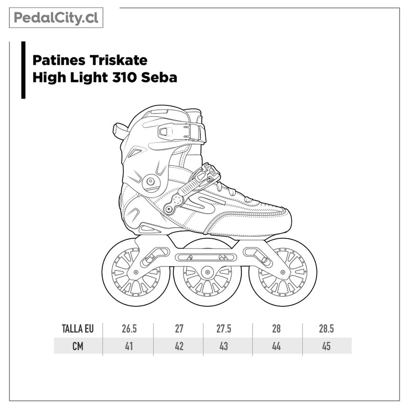 Patines Triskate High Light 310 Seba white