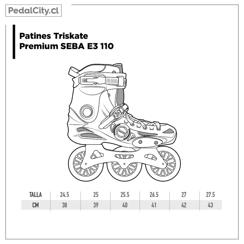 Patines Triskate Premium SEBA E3 110 black