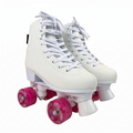 Patines quad Hook School adultos blancos y rosados