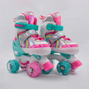 Patines Quad infantiles Pink Magic Stars Ruedas LED