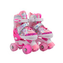 Patines Quad infantiles Rosa Unicornio Ruedas LED