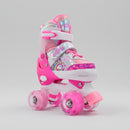 Patines Quad infantiles Rosa Unicornio Ruedas LED