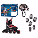 Patines en línea Fila J-ONE Red + Set de protecciones