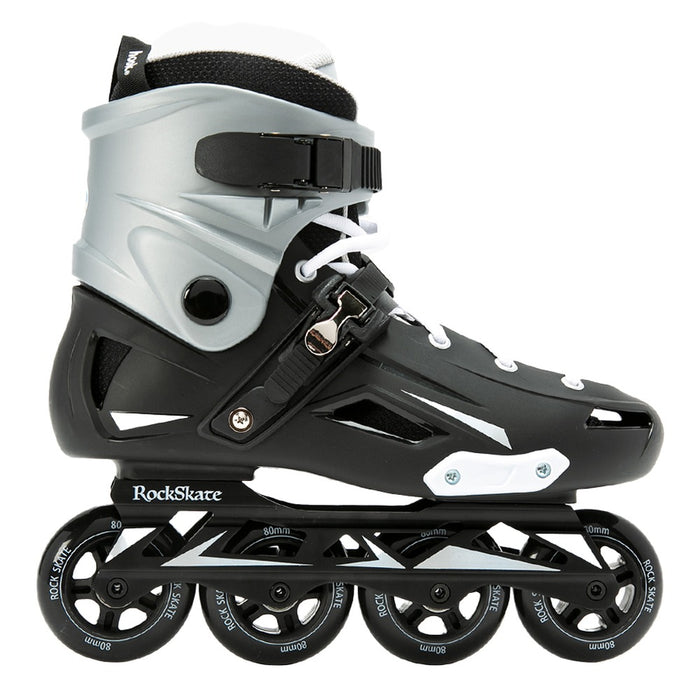 Patín freeskate Hook Rock HK-108 negro y gris, vista lateral
