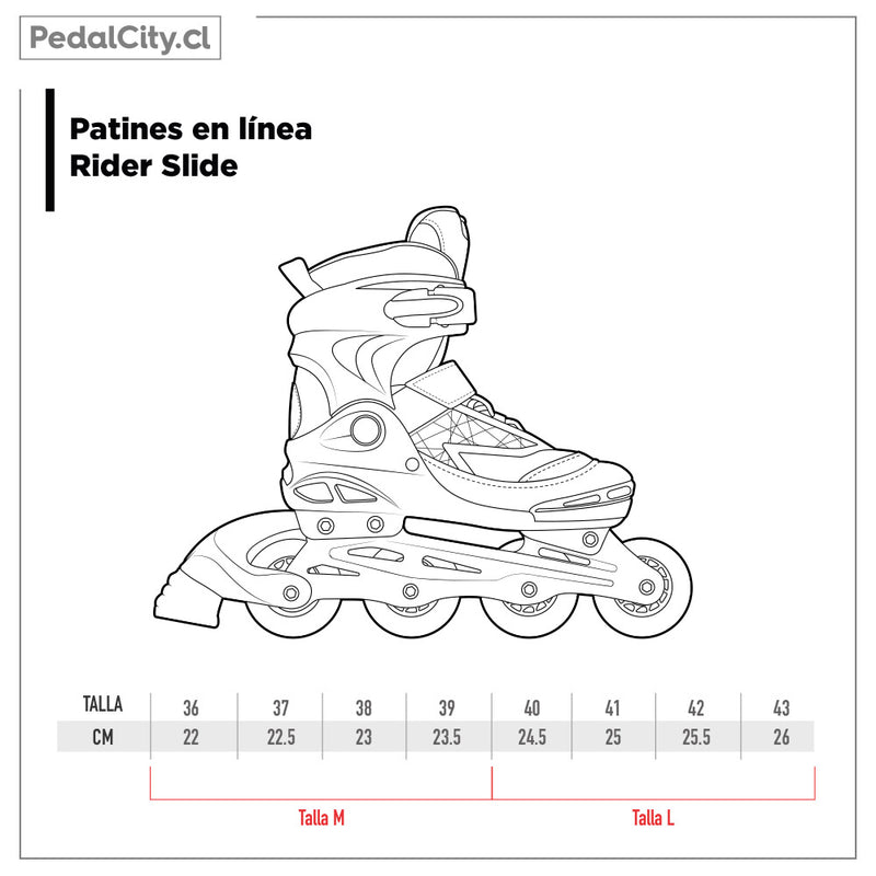 Patines en línea Rider Slide Grey