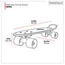 Patineta Penny Fun Wheels Rosada