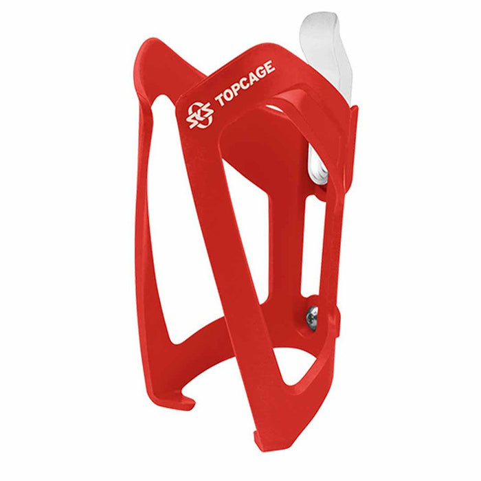 Porta caramayola SKS Topcage rojo vista en ángulo