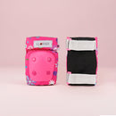 Protecciones infantiles Globber Flowers Pink vistas por delante y por detrás