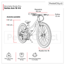 Bicicleta Roda Pro Series Aro 16 V4 Yellow