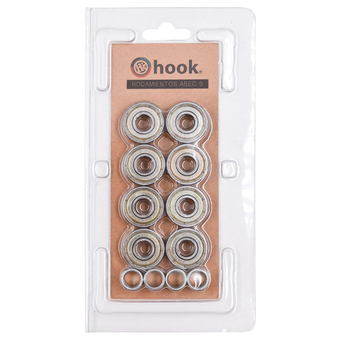 Pack de rodamientos Hook ABEC-9 en su empaque