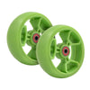 Ruedas Delanteras para Scooter con Luces y Rodamientos 120 mm Green