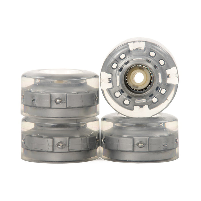 Pack de ruedas con luces SFR de 58 x 32 mm transparentes