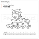 Patines Freeskate FRX W 80 Black White