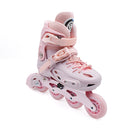 Patín en línea infantil Hook Pastel Pink, vista en ángulo