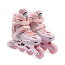 Par de patines en línea infantiles Hook Pastel Pink, vista en ángulo