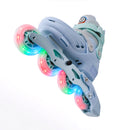 Patines Hook Pastel celeste del kit con las ruedas LED encendidas