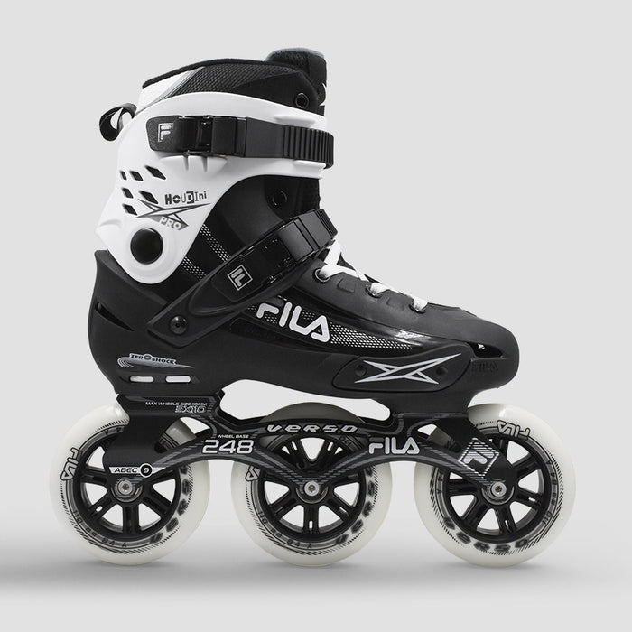 Patín triskate Fila Houdini Pro 110 negro y blanco, vista lateral