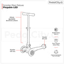 Scooter Maxi Deluxe Plegable LED Aqua