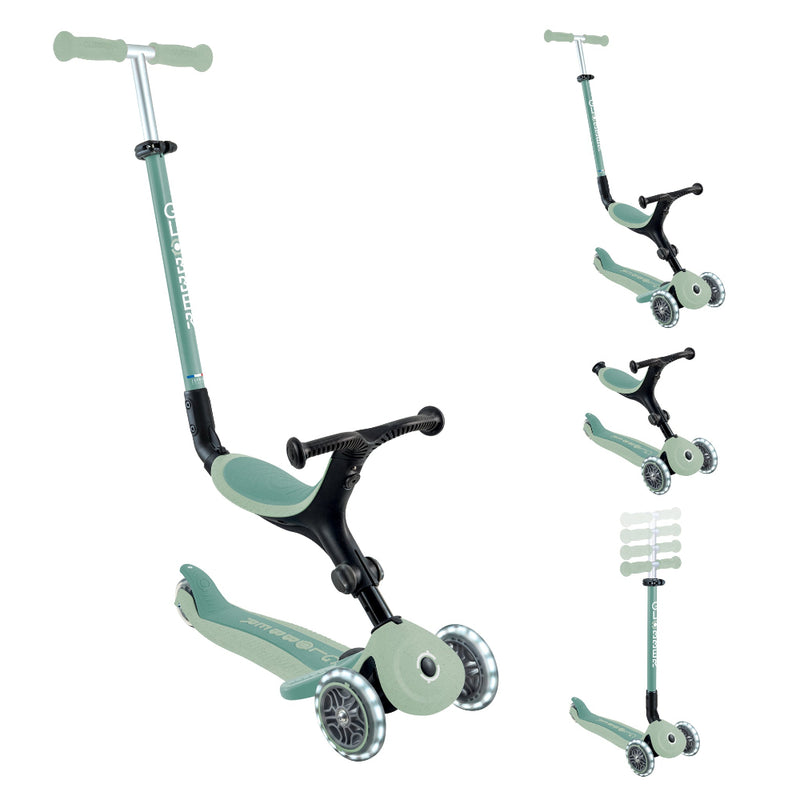 Scooter 3 en 1 Globber Go Up Lights Ecologic con Luces LED