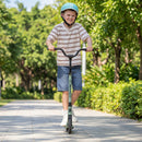 Niño andando en el Scooter Globber Flow Rider Sage en un parque