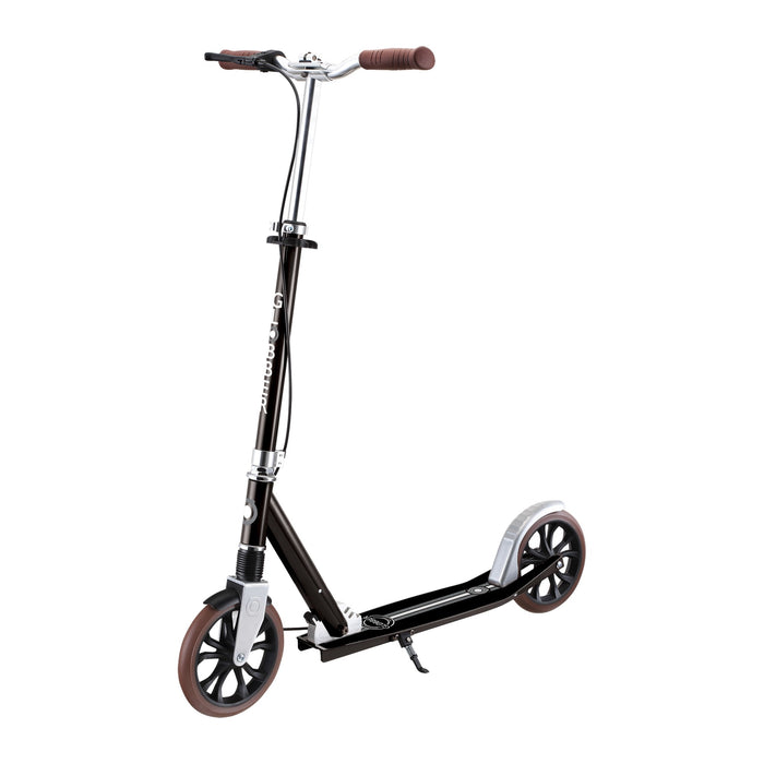 Scooter Globber NL 205 Deluxe Vintage Black vista frontal en ángulo
