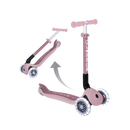 Scooter Infantil 3 Ruedas Globber Ecológico Plegable con Luces Berry