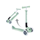 Scooter Infantil 3 Ruedas Globber Ecológico Plegable con Luces Pistachio