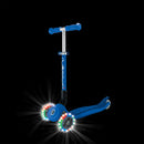 Scooter de 3 ruedas Globber Junior Plegable Lights Navy Blue con las ruedas LED encendidas en la oscuridad