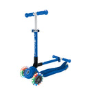 Scooter de 3 ruedas Globber Junior Plegable Lights Navy Blue con el manillar plegado