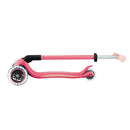Scooter Globber Elite Glow Lights Coral Pink plegado visto de lado