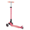 Scooter Globber Elite Glow Lights Coral Pink vista lateral en ángulo