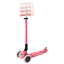 Scooter Globber Elite Glow Lights Coral Pink con manillar regulable en 4 alturas
