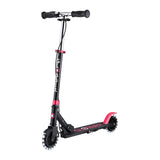 Scooter Infantil Globber Flow Element Junior Lights Black Pink vista frontal en ángulo