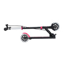 Scooter Infantil Globber Flow Element Junior Lights Black Pink plegado visto de lado