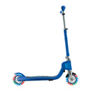 Scooter Infantil Globber Flow Foldable Junior Lights Navy Blue vista lateral con ruedas con luces
