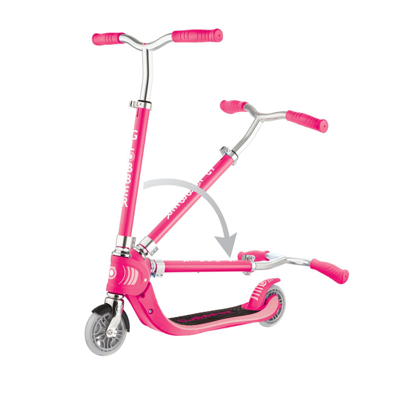 Scooter Infantil Globber Flow Junior Plegable con Luces LED Fuchsia