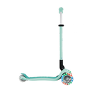 Scooter Globber Go Up Sporty Lights 360 Dark Mint en modo scooter, vista lateral