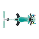 Scooter Globber Go Up Sporty Lights 360 Dark Mint vista superior con asiento