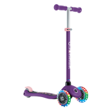 Scooter infantil Globber Primo Lights morado con ruedas iluminadas