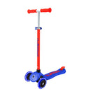 Scooter Globber Primo Plus Lights Neon Blue vista en ángulo