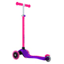Scooter Globber Primo Plus Lights Neon Pink vista en ángulo desde la derecha