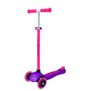 Scooter Globber Primo Plus Lights Neon Pink vista en ángulo